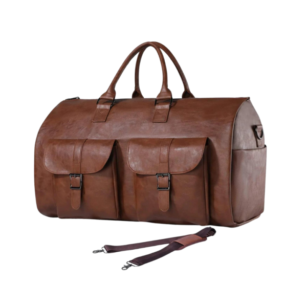 Leather Garment Duffle Bag