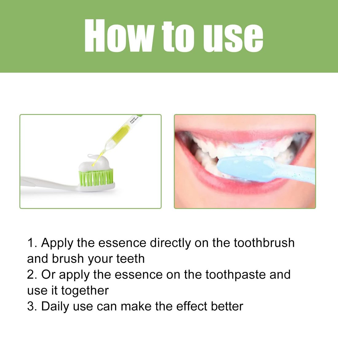 Ampoule Toothpaste, Removal of tartar and plaque bacteria and Teeth Whitening Essence Toothpaste.