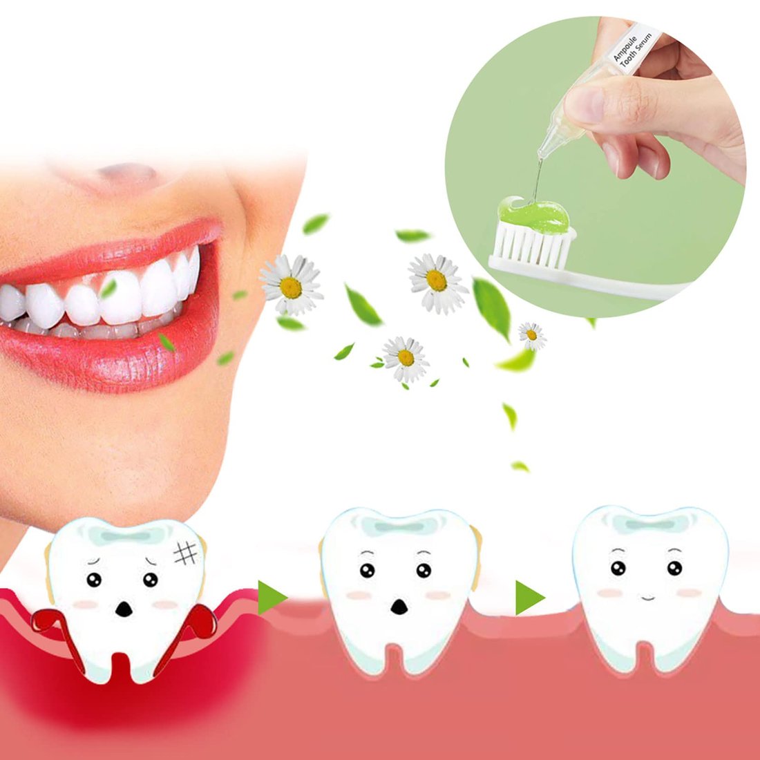 Ampoule Toothpaste, Removal of tartar and plaque bacteria and Teeth Whitening Essence Toothpaste.