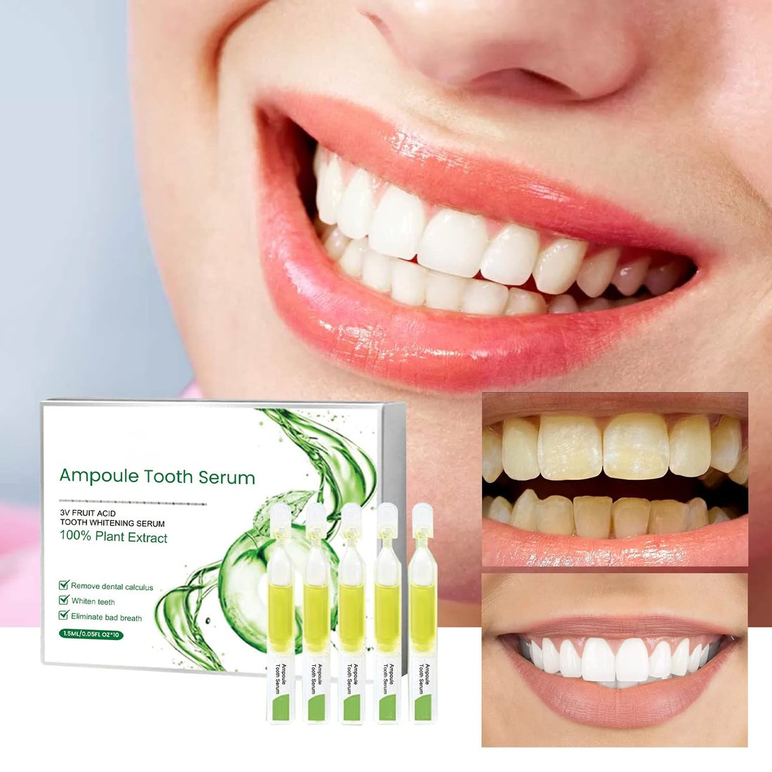 Ampoule Toothpaste, Removal of tartar and plaque bacteria and Teeth Whitening Essence Toothpaste.