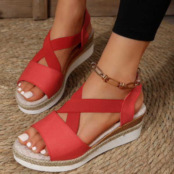 Dotmalls Summer Flat Wedge Heel Fish Mouth Casual Women's Sandals