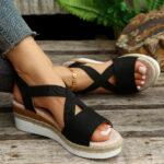 Dotmalls Summer Flat Wedge Heel Fish Mouth Casual Women's Sandals