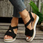 Dotmalls Summer Flat Wedge Heel Fish Mouth Casual Women's Sandals