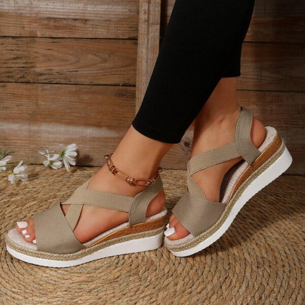 Dotmalls Summer Flat Wedge Heel Fish Mouth Casual Women's Sandals