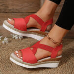 Dotmalls Summer Flat Wedge Heel Fish Mouth Casual Women's Sandals