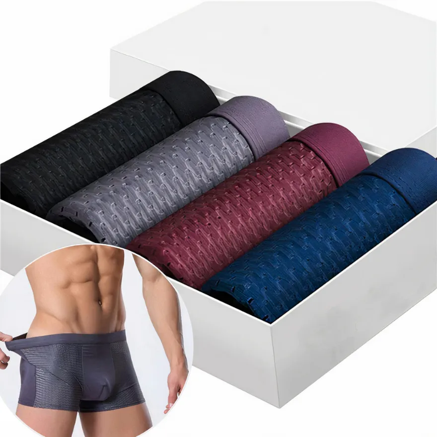 LIMITED TIME SALE 65% OFF - SET 5 BAMBOO FIBRE BOXER SHORTS