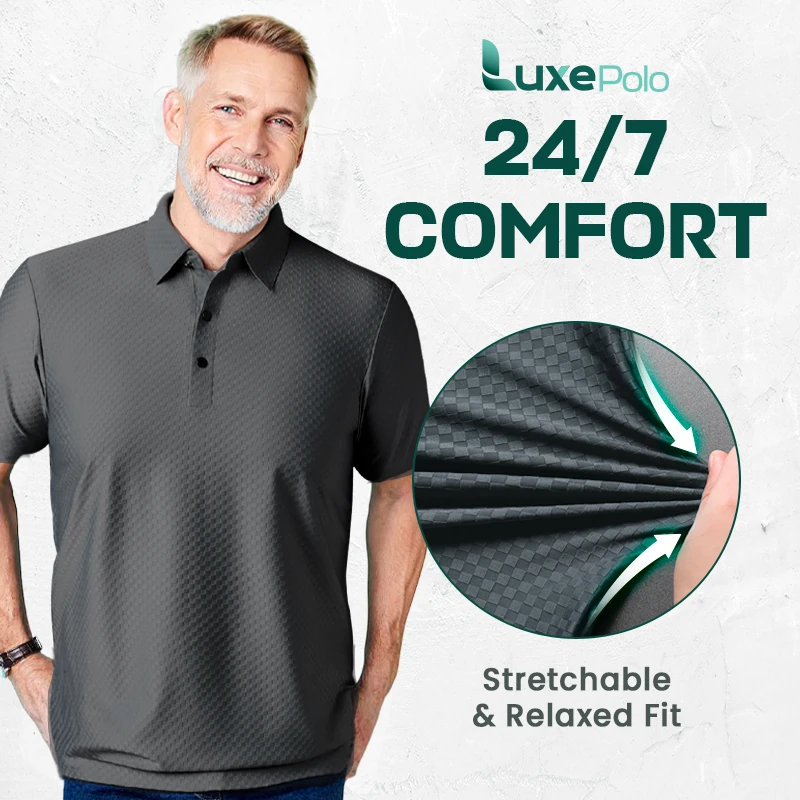 LuxePolo - LAST DAY 70% OFF | Men's Icy Silk Anti-wrinkle Polo Shirt