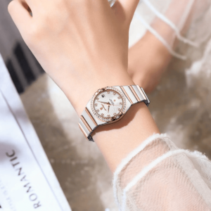 Luxury Stainless Steel Woman Wristwatch