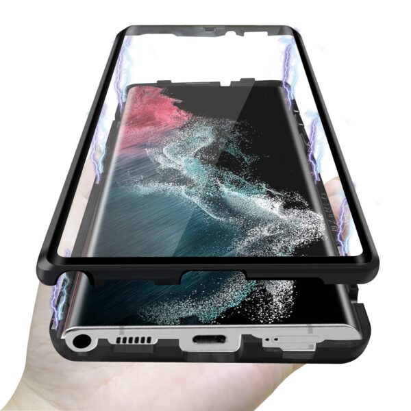 Magnetic Double Sided Tempered Glass Phone Case for Samsung S24 Ultra