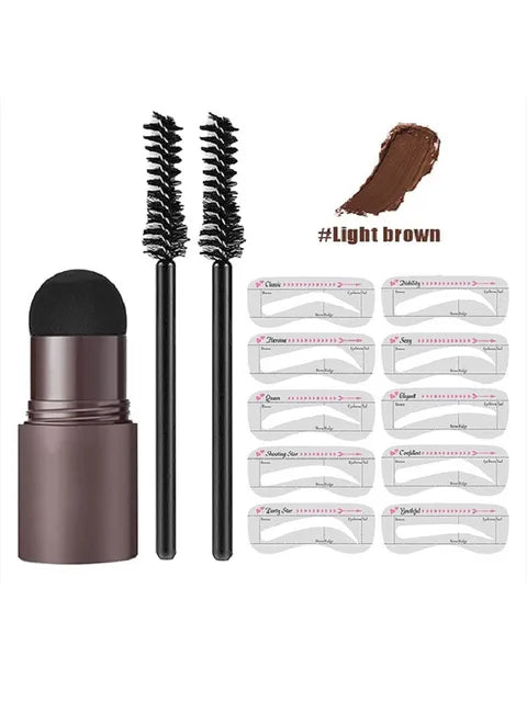 Makeup Eyebrow Stamp Shaping Kit Set Maquiagem Hairline Enhance Make-up for women