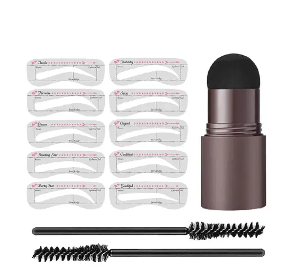 Makeup Eyebrow Stamp Shaping Kit Set Maquiagem Hairline Enhance Make-up for women