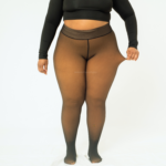 Melanin Fleece Tights - Sheer Black Effect