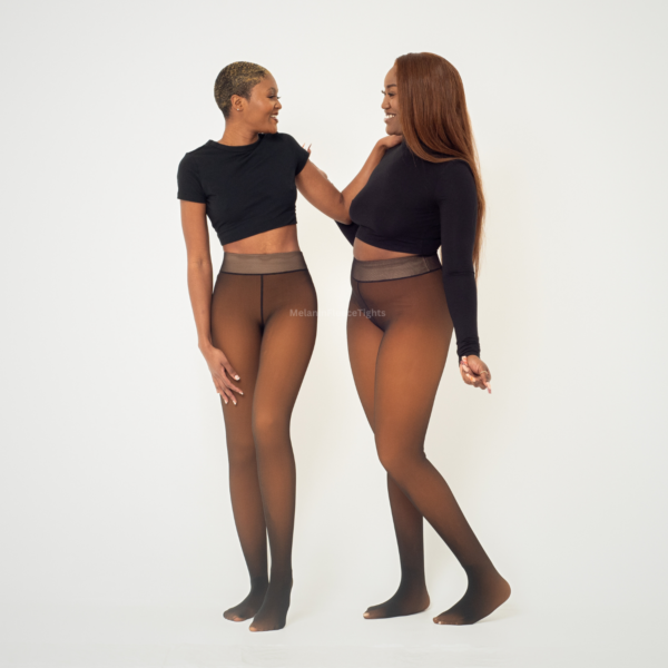 Melanin Fleece Tights - Sheer Black Effect