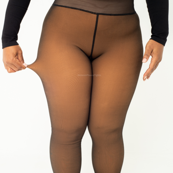 Melanin Fleece Tights - Sheer Black Effect