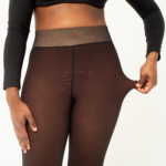 Melanin Fleece Tights - Sheer Black Effect