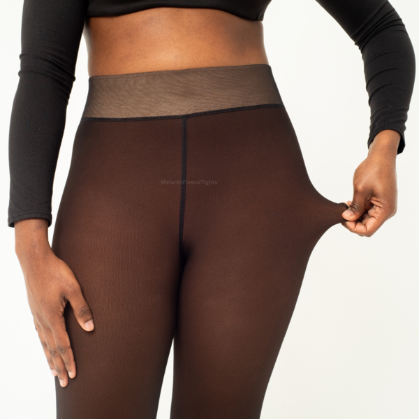 Melanin Fleece Tights - Sheer Black Effect