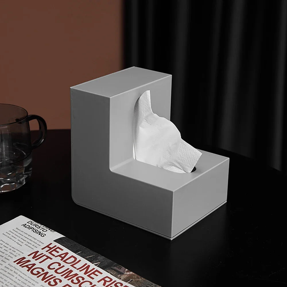 Minimalist Right Angle Tissue Box Holder