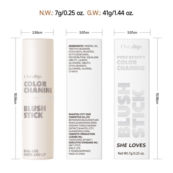 Oveallgo PH Value Color Changing Blush Stick