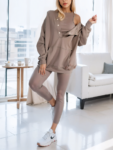 Oversized Hooded Casual 3pc Sweatshirt Suit