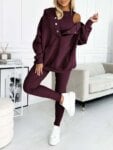 Oversized Hooded Casual 3pc Sweatshirt Suit