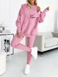 Oversized Hooded Casual 3pc Sweatshirt Suit