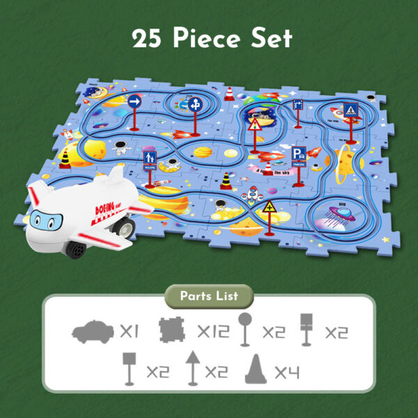 PuzzleRacer Kids Car Track Set