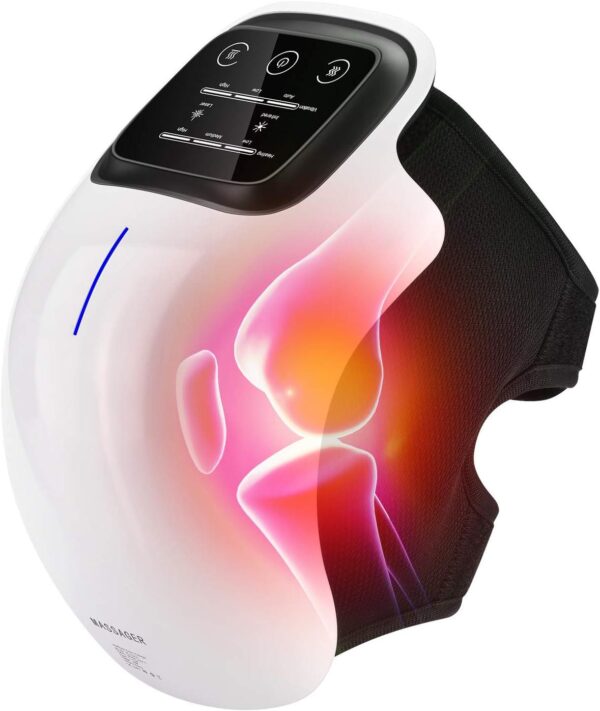 Smart Compress Knee Massager & Free Knee Pain Relief Patches - Infrared Knee Massager For Pain Relief