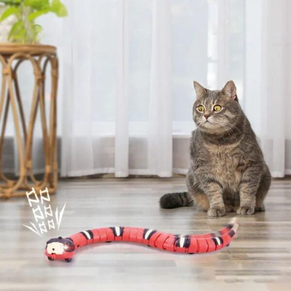 Smart Sensing Snake Interactive Cat Toy - Engaging and Entertaining Playtime for Your Feline Friend