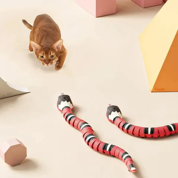 Smart Sensing Snake Interactive Cat Toy - Engaging and Entertaining Playtime for Your Feline Friend