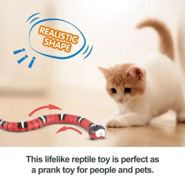 Smart Sensing Snake Interactive Cat Toy - Engaging and Entertaining Playtime for Your Feline Friend