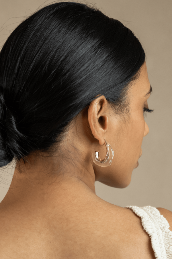 Stainless Steel See Through Irregular Hoops