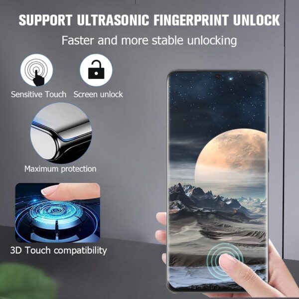 Tempered glass screen protector for Samsung and iPhone + quick installation tool