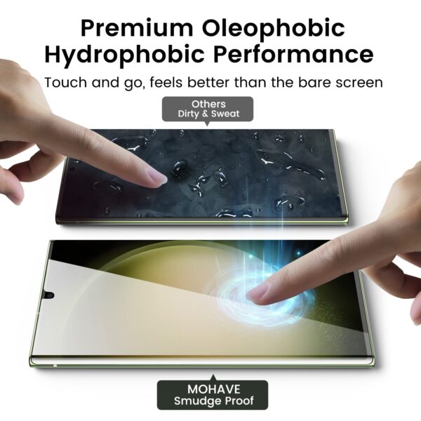 Tempered glass screen protector for Samsung and iPhone + quick installation tool