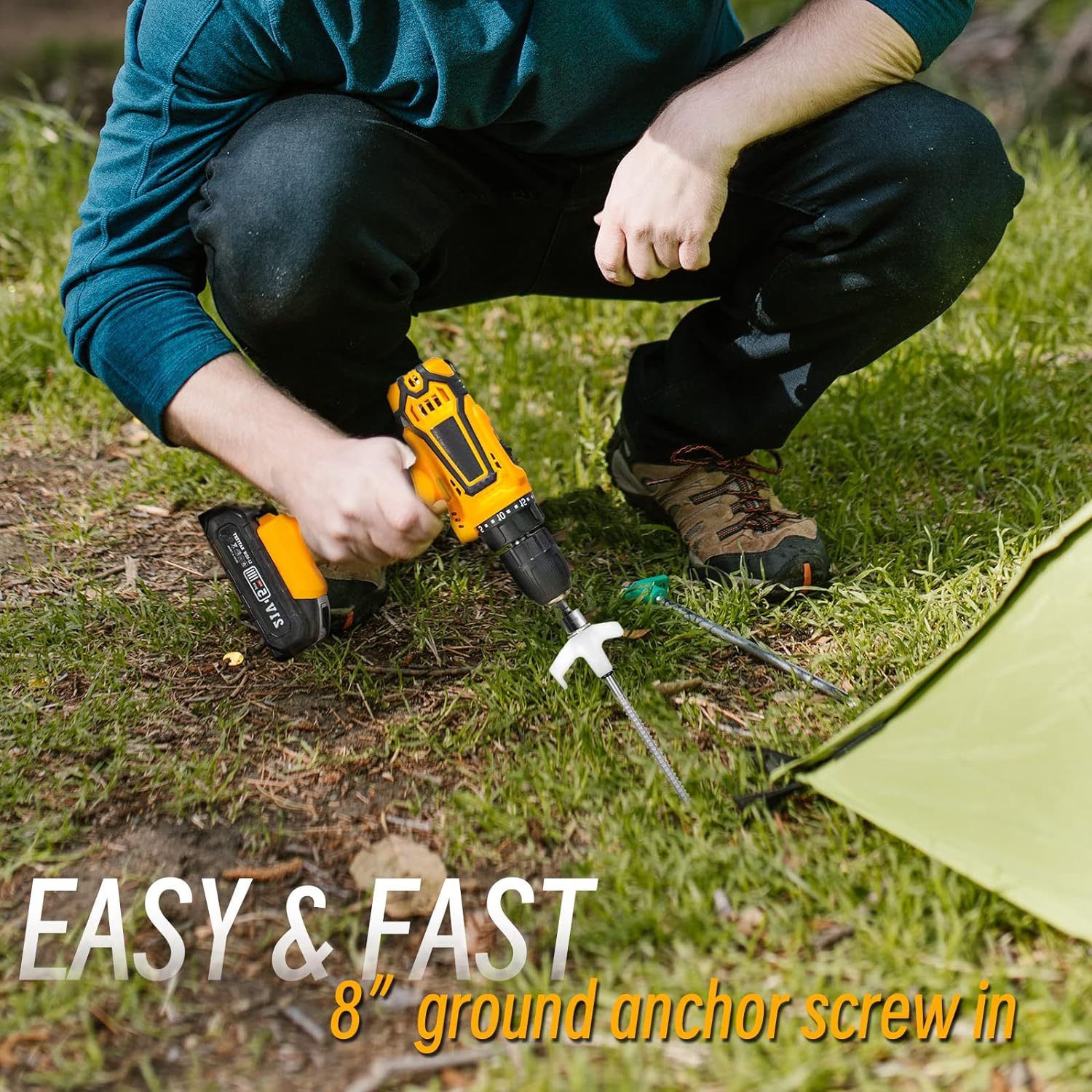 Tent Stakes - Ground Anchors Screw in