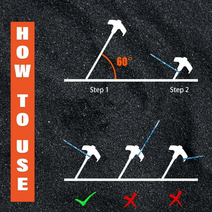 Tent Stakes - Ground Anchors Screw in