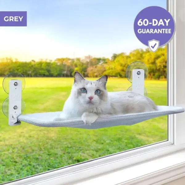 The Original KittyCloud - Cat Window Hammock Grey