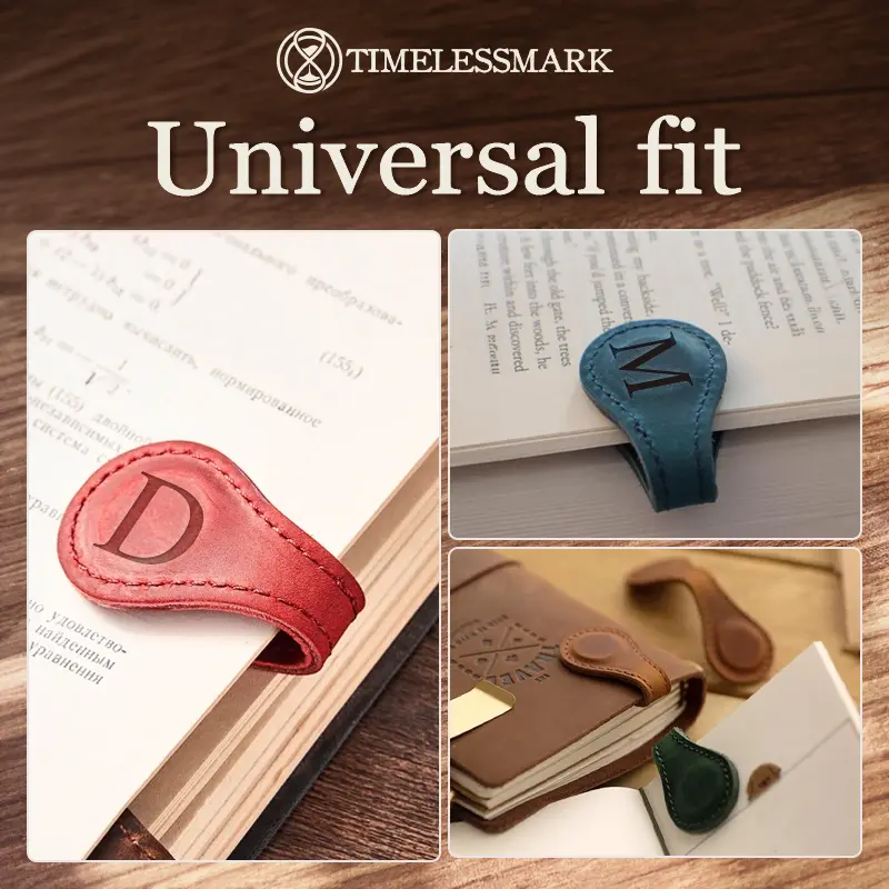 TimelessMark - LAST DAY SALE 75% OFF - Personalized Magnetic Leather Bookmark