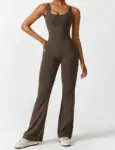 V-BACK FLARED JUMPSUIT