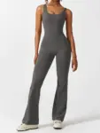 V-Back Flared Jumpsuit