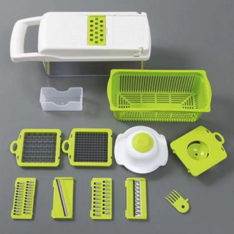 VeggieMaster Pro: 12-in-1 Kitchen Miracle for Easy Chopping, Slicing, and Dicing