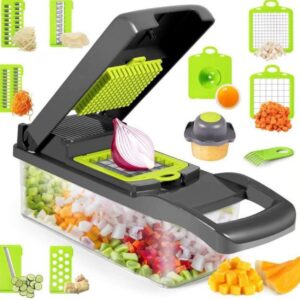 VeggieMaster Pro: 12-in-1 Kitchen Miracle for Easy Chopping, Slicing, and Dicing