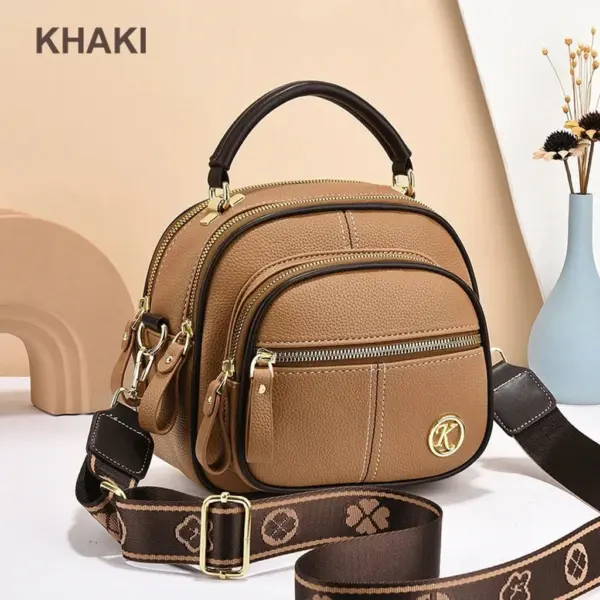 2024 Classic Multifunctional Adjustable Wide Shoulder Strap Leather Bag