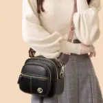 2024 Classic Multifunctional Adjustable Wide Shoulder Strap Leather Bag