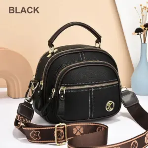 2024 Classic Multifunctional Adjustable Wide Shoulder Strap Leather Bag