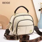 2024 Classic Multifunctional Adjustable Wide Shoulder Strap Leather Bag