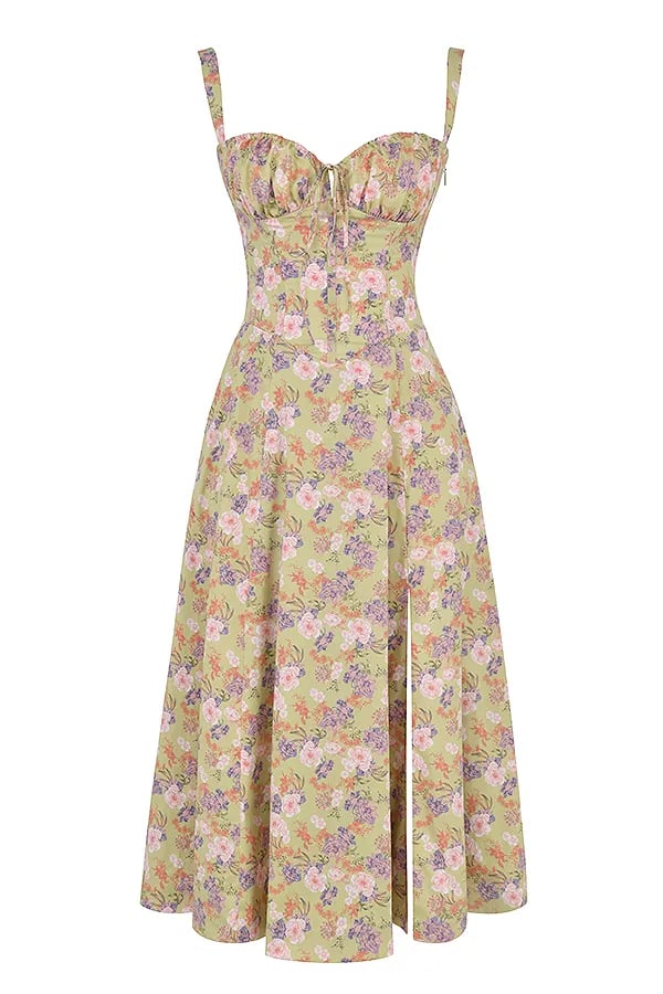 bless Boutik -  Floral Bustier Shaper Dress