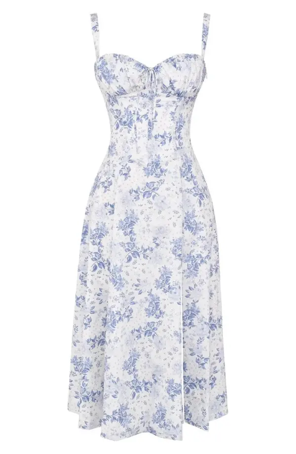 bless Boutik -  Floral Bustier Shaper Dress