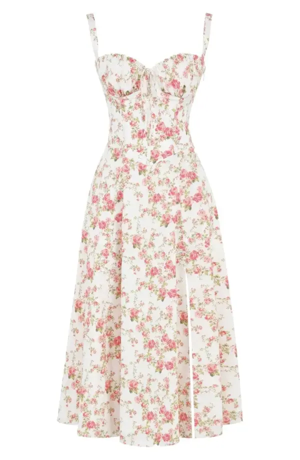 bless Boutik -  Floral Bustier Shaper Dress