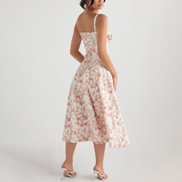 Bless Boutik Floral Bustier Waist Dress