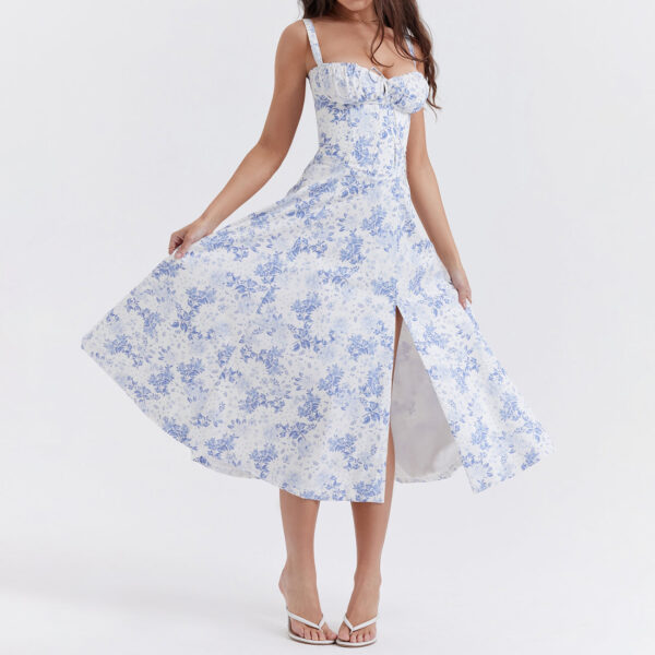 Bless Boutik Floral Bustier Waist Dress